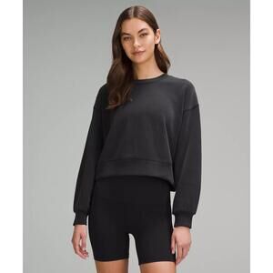Lululemon Perfectly Oversized Cropped Crew Black 6